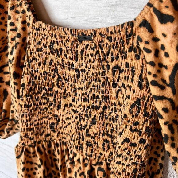 Billabong Dress Womens Size Small Paradise Leopard Print Off the Shoulder Mini - Picture 12 of 16